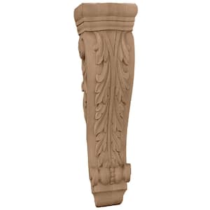 4-3/4 in. x 8-1/4 in. x 35 in. Unfinished Wood Cherry Extra Large Farmingdale Acanthus Pilaster Corbel