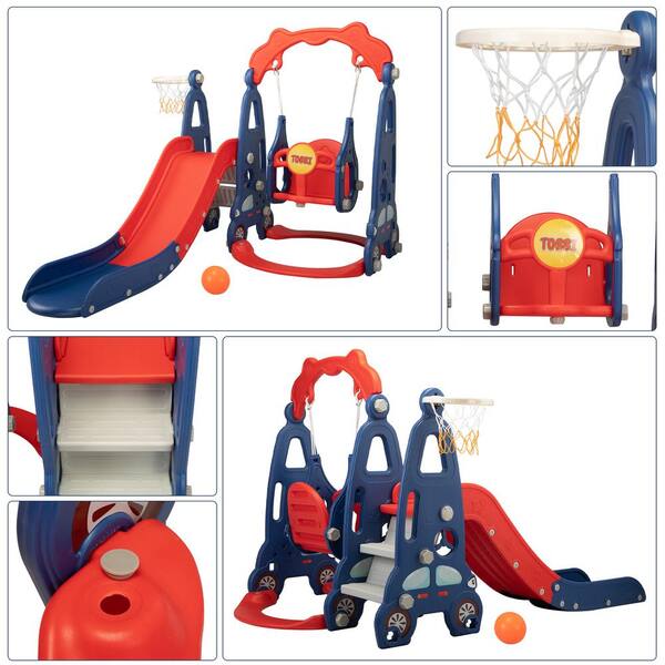 Nyeekoy 5 In 1 Toddler Slide and Swing Play-Set Baby's Activity Center  TH17L0758 - The Home Depot