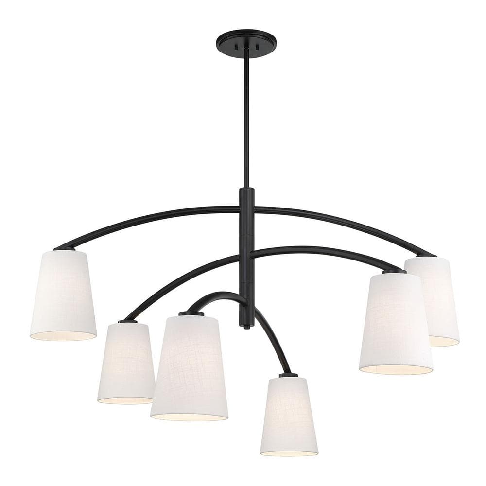 Headington 6-Light Black Branch Chandelier for Dining Room with No Bulbs Included price history on PriceWatchPro