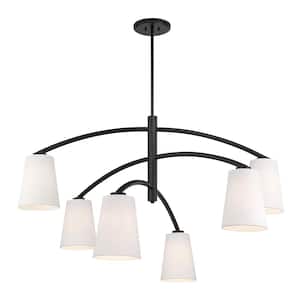 Headington 6-Light Black Branch Chandelier for Dining Room with No Bulbs Included