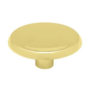 Liberty Concave 1-7/16 in. (36 mm) Polished Brass Round Cabinet Knob