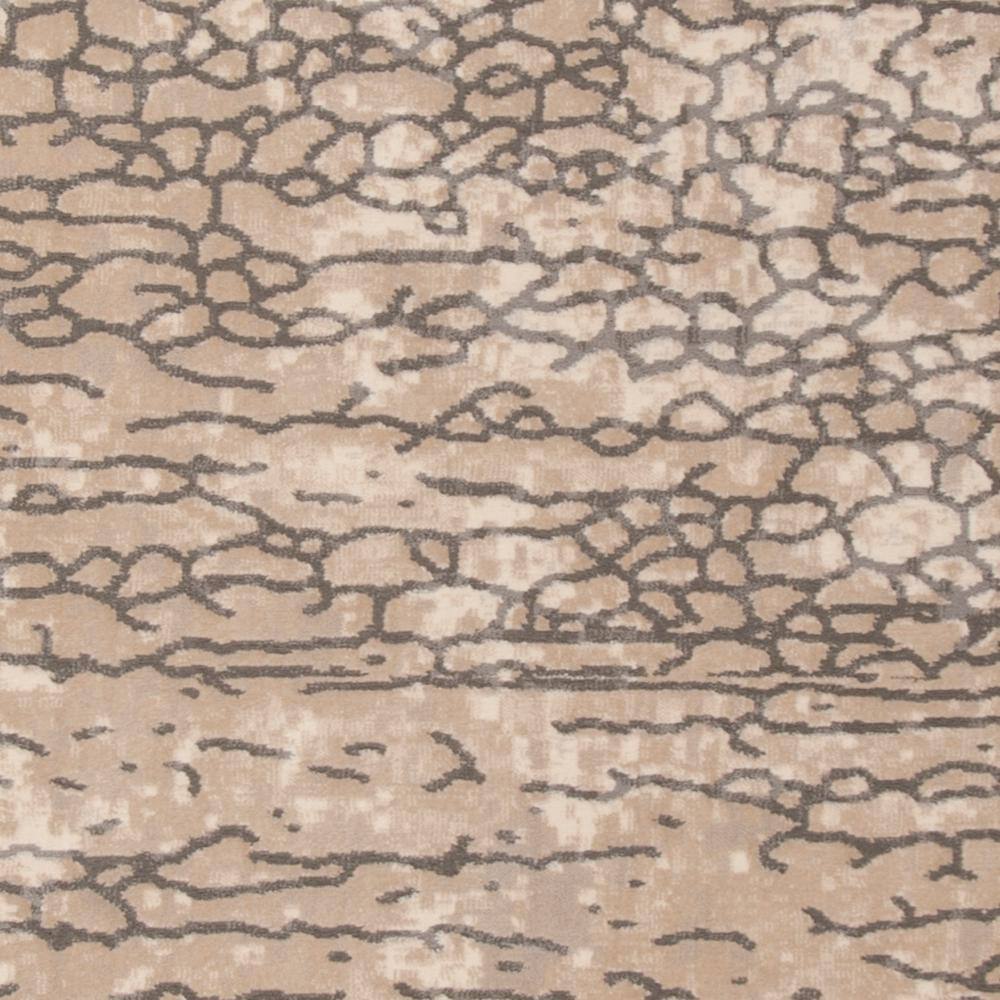 Abstract Meadow Chic 9' x 12' Beige Synthetic Area Rug