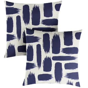 Blue Graphic Outdoor Knife Edge Throw Pillows (2-Pack)