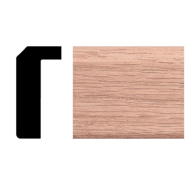 House Of Fara 7 8 In X 1 11 16 In X 8 Ft Oak Counter Trim Moulding The Home Depot