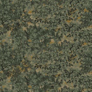 Jeremiah Brent Green and Amber Antique Arras Peel and Stick Vinyl Wallpaper Roll (Covers 28 sq. ft. )