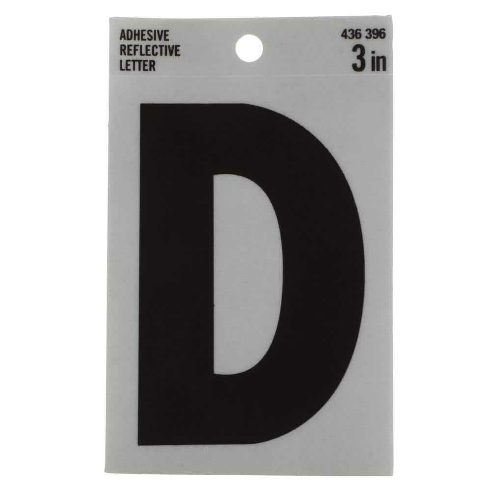 Everbilt 3 in. Vinyl Reflective Letter D Mailbox Sticker 34037 - The ...