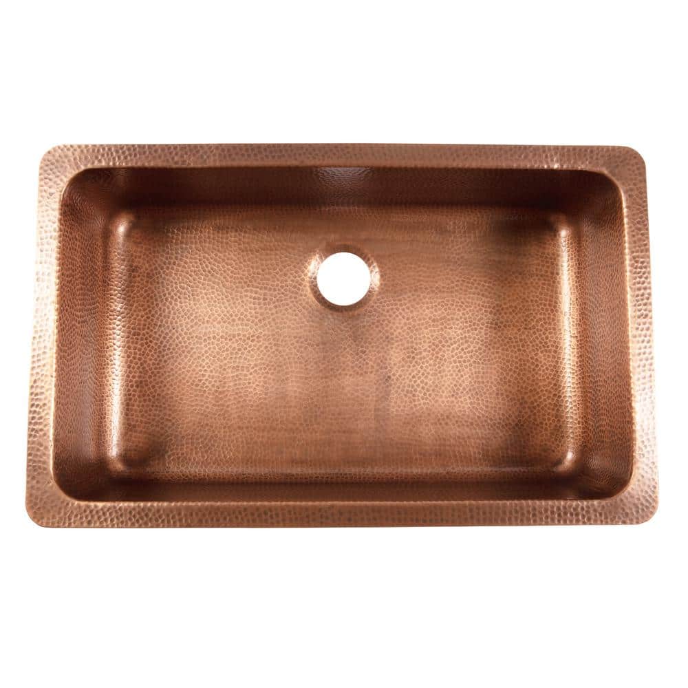 Adams Copper 36" Single Bowl Farmhouse Apron Front Sink