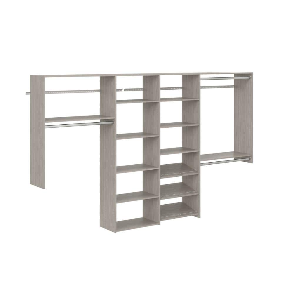 Closet Evolution Dual Tower 96 in. W - 120 in. W Classic Rustic Grey Wood Closet System -  PH158-CG