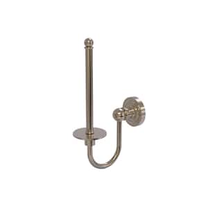 Dottingham Collection Upright Single Post Toilet Paper Holder in Antique Pewter