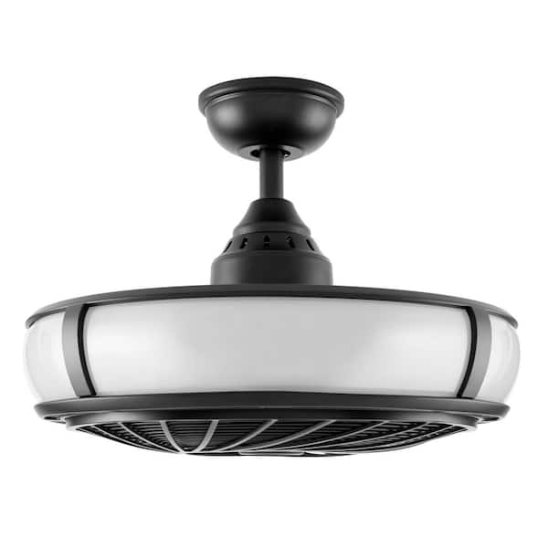 Integrated Led Matte Black Ceiling Fan, Bladeless Ceiling Fan Home Depot