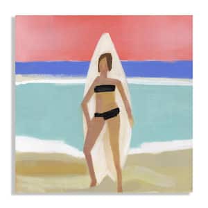 Surfer Girl III by Kate Mancini Unframed Canvas Art Print 24 in. x 24 in.
