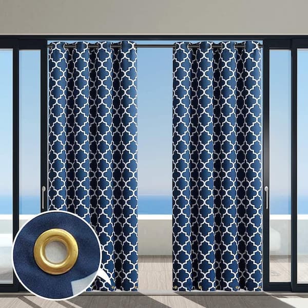 Pro Space Dark Blue Outdoor Other Blackout Curtain 10 In W X L Tpc63pud The Home Depot Pro Space Dark Blue Outdoor Other, Blackout Curtains Blue Pattern