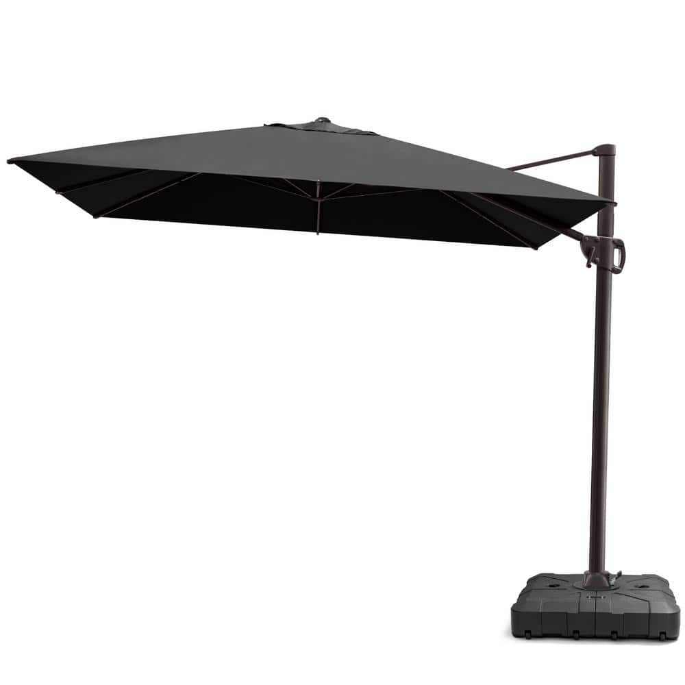 9 ft. x 11.5 ft. Heavy-duty Cantilever Offset Patio Umbrella with 360° Rotation in Black and Base price history on PriceWatchPro