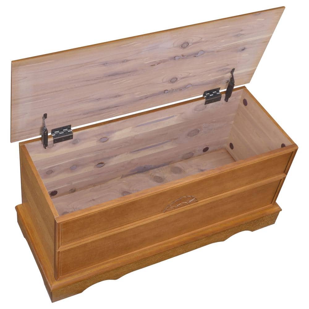 Honey Brown Traditional Cedar Wood Storage Chest