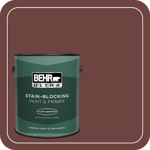 BEHR ULTRA 1 gal. #ECC-31-3 Autumn Leaves Extra Durable Semi-Gloss Enamel Interior Paint & Primer