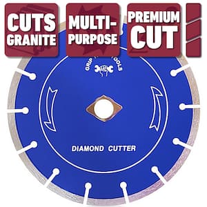 7 in. Premium Segmented Cut Diamond Blade for Cutting Granite, Marble, Concrete, Stone, Brick and Masonry (10-Pack)