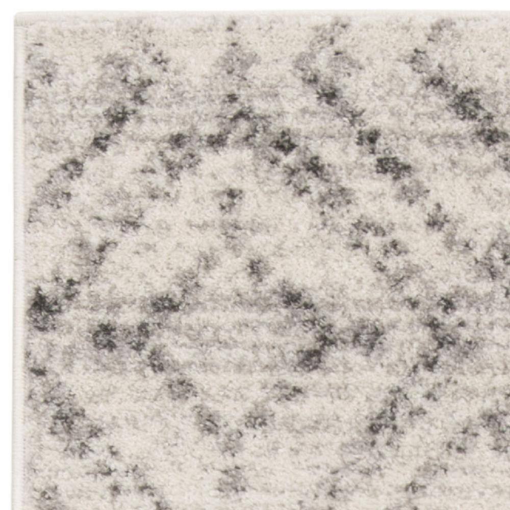 Gray Diamond Pattern Synthetic Area Rug