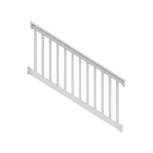 Finyl Line 6 ft. x 36 in. H T-Top 28° to 38° Stair Rail Kit in White