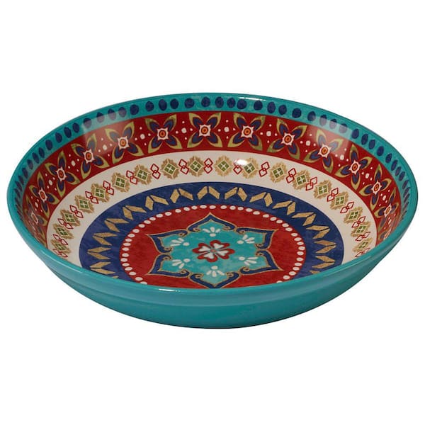 Certified International Monterrey 13.25 in. x 3 in. Multi-Colored Pasta/Serving Bowl