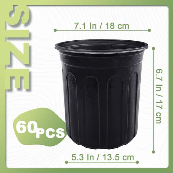 rectangular plant pot saucers Ecopots Indoor/Outdoor Modern Plastic Rectangular Bruges Flower Pot Planter Saucer, Grey, 21"
