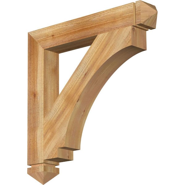 Ekena Millwork 4 in. x 28 in. x 28 in. Western Red Cedar Imperial Arts and Crafts Rough Sawn