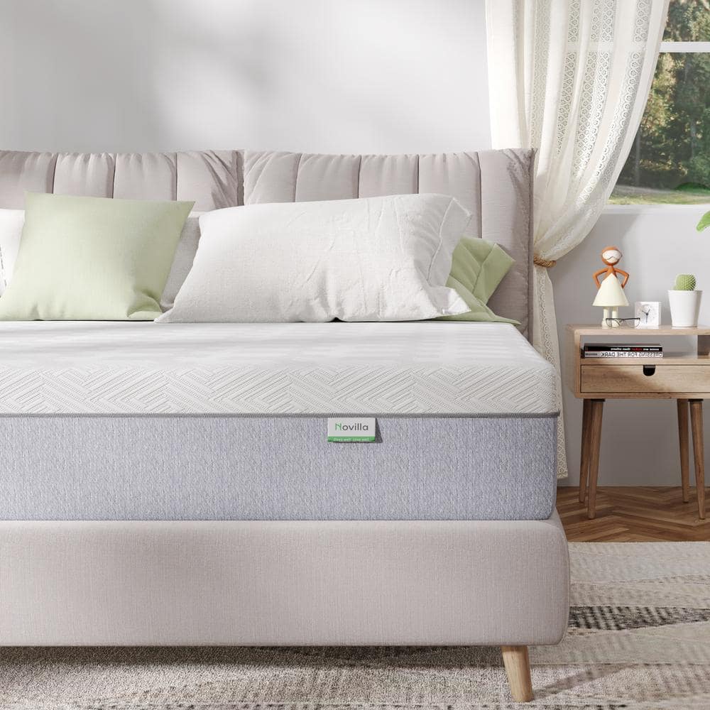 Novilla King Medium Gel Memory Foam 12 in. Mattress Bed-in-a-Box Mattresses,  Cooling and Skin-friendly HD-12-K-LG-01 - The Home Depot