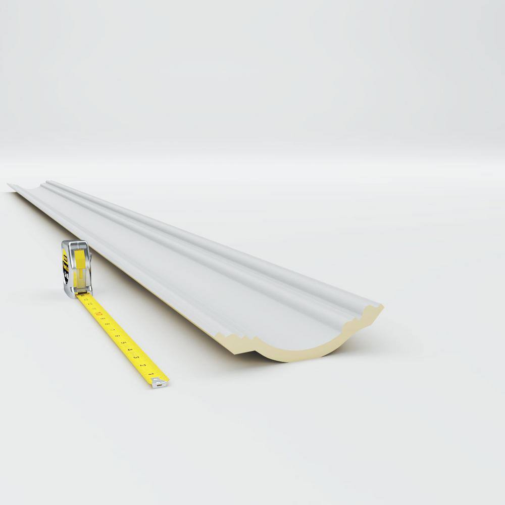 White Polyurethane Diane Crown Moulding 94.5" Length