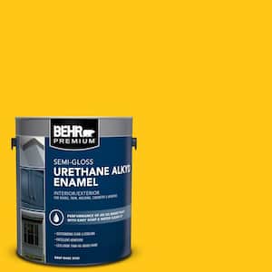 1 gal. #P300-7 Unmellow Yellow Urethane Alkyd Semi-Gloss Enamel Interior/Exterior Paint