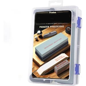 White Corundum Knife Sharpening Stone Kit Whetstone Sharpening Tool for Knives Chisels 7pcs Set (7-Pack)