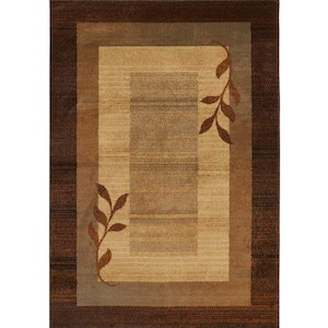 Royalty Clover Brown/Blue 9 ft. x 12 ft. Geometric Area Rug