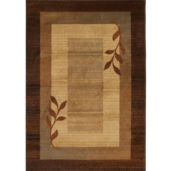 Home Dynamix Royalty Clover Brown/Blue 9 ft. x 12 ft. Geometric Area Rug