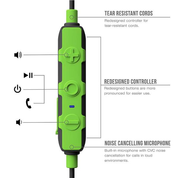 ISOtunes IT-28 Pro 2.0 Wireless Bluetooth Earbuds - Safety Green