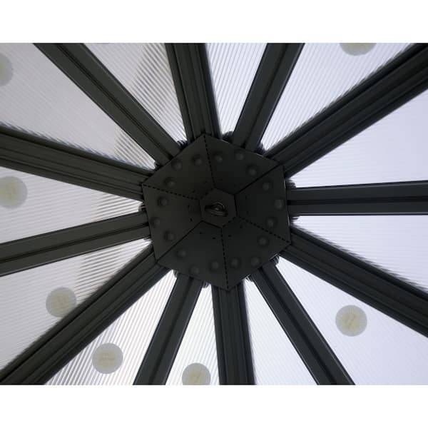 CANOPIA by PALRAM Oasis Hexagonal 8 ft. Gray/Clear DIY Greenhouse