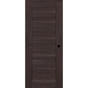 Louver DIY-Friendly 36 in. x 95.25 in. Left-Hand Veralinga Oak Wood Composite Single Swing Interior Door