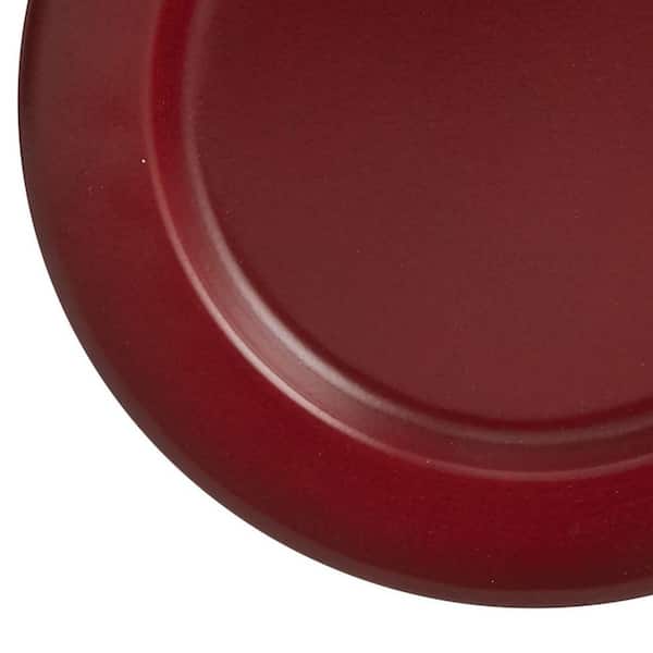 Park Designs Linville Red with Pine Cone Enamelware Salad Plate Set of 4 
