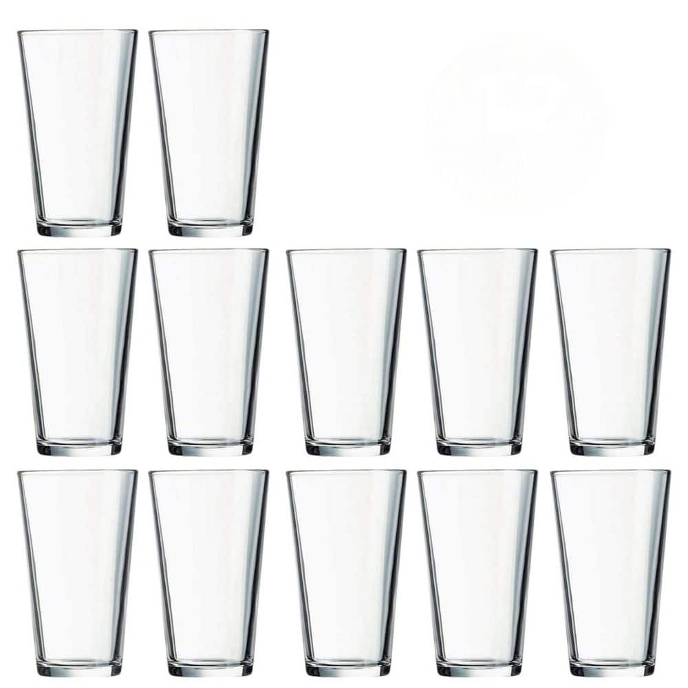Highball Glasses 16 oz. Clear Glass Tumblers (Set of 12)