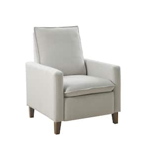 Sierra Ivory Upholstered Manual Push Back Recliner Armchair