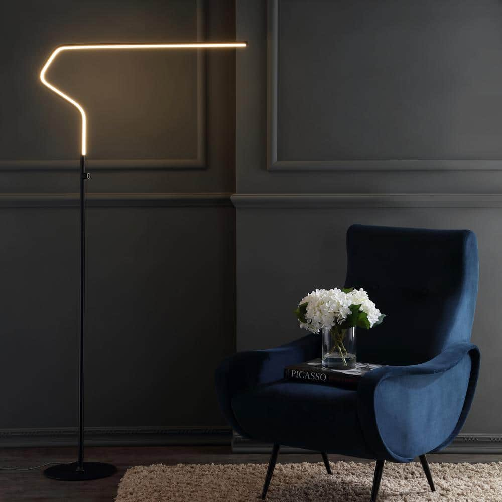 Jonathan Y Julian 65.25" Integrated Led Metal Floor Lamp