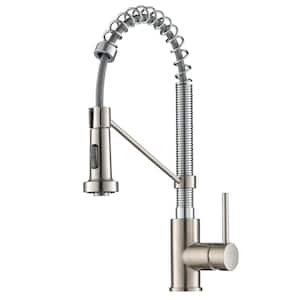 Spot Free 18- in. Kitchen Faucet with Dual Function Pull-Down Sprayhead in all-Brite Stainless Steel/Chrome Finish