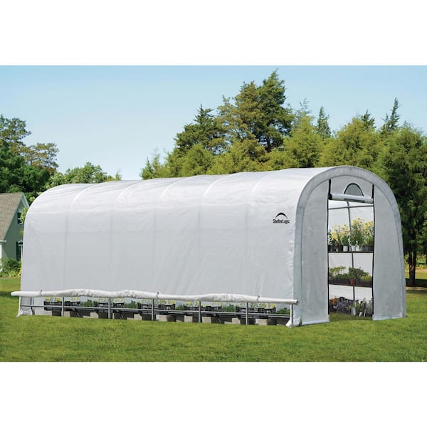 24 ft. D x 12 ft. W x 8 ft. H GrowIt Heavy-Duty, Round-Top Walk-Thru Greenhouse with Patent-Pending Stabilizers
