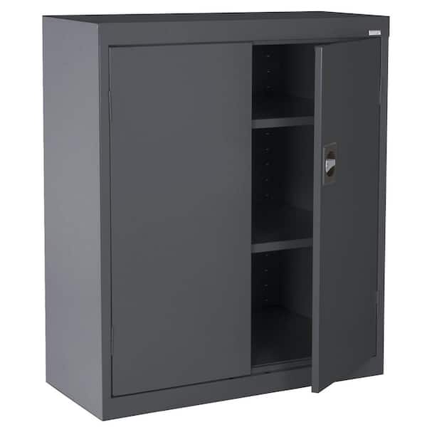 Elite Series 3-Shelf Steel Garage Counter Height Freestanding Cabinet in Charcoal ( 36 in. W x 36 in. H x 18 in. D )