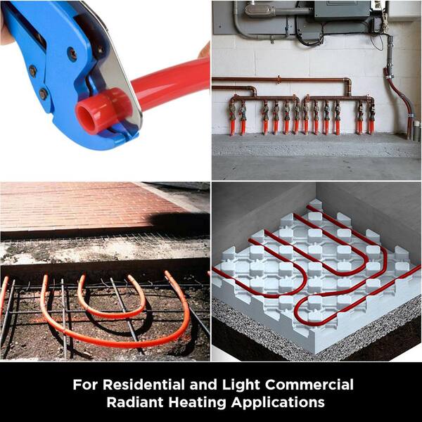 The Plumber's Choice 3/4 in. x 300 ft. Red PEX A Tubing Oxygen Barrier  Hydronic Radiant Floor Heating Systems Pipe AOBR34300 - The Home Depot