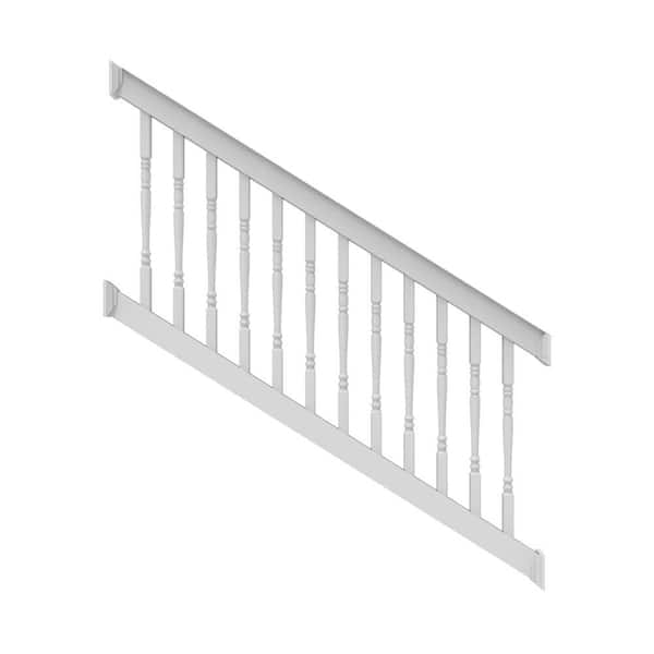 RDI Finyl Line 6 ft. x 36 in. H 28-Degree to 38-Degree Deck Top Stair Rail Kit in White