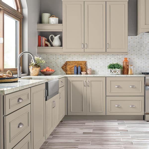 1 gal. #MQ2-27 Studio Clay Satin Enamel Interior/Exterior Cabinet, Door & Trim Paint