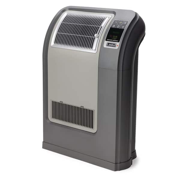 Lasko 8.2 in. x 15.1 in. x 24.9 in. 1500-Watt Electric Portable Cyclonic Digital Ceramic Heater with Remote Control