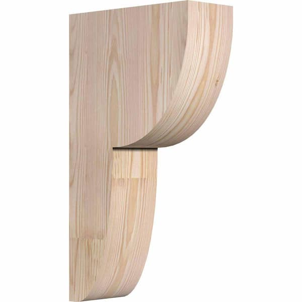 Ekena Millwork 4 in. x 10 in. x 18 in. Douglas Fir Crestline Rough Sawn Corbel