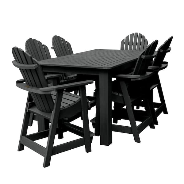 Highwood Muskoka 7-Pieces Counter Bistro Recycled Plastic Outdoor Dining Set
