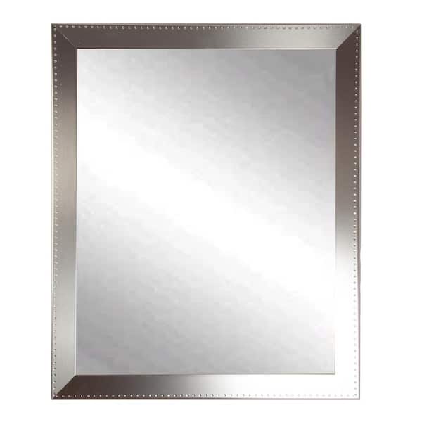 BrandtWorks Medium Rectangle Silver Modern Mirror (25 in. H x 30 in. W)