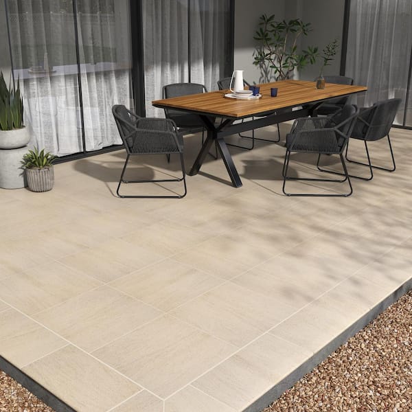 MSI Living Style Beige 2 cm x 18 in. x 36 in. Matte Porcelain Stone Look Paver (432 sq. ft./Pallet)