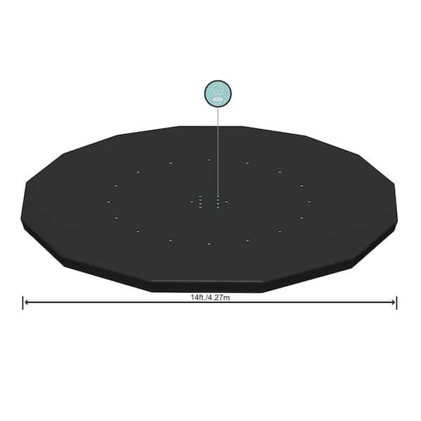Bestway Flowclear 14 ft. x 14 ft. Round Black Above Ground Pool Leaf Cover